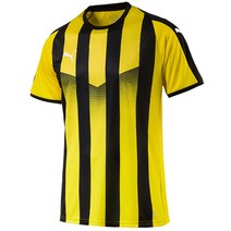 푸마 스트라이프 예쁜축구유니폼 노랑반팔티 캐쥬얼룩 축구단체복 선수용유니폼 축구트레이닝복 축구옷