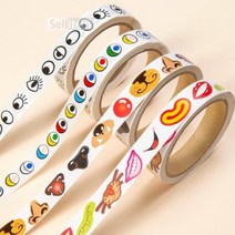 눈코입_얼굴만들기_롤스티커 D9A1, 컬러 코