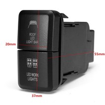 워크인스위치 led 라이트 바 스위치 버튼 dc12v fog reverse 바 릴레이, 하얀