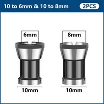 2/3PCS 콜릿 세트 척 6mm 6.35mm 8mm 밀링 커터 콜릿 척 트리밍 기계 밀링 커터 목공 도구, 2pcs ac(6mm 8mm)