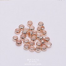 마타타 비즈공예 재료 누름볼 고정비즈 구슬 공예(1.5mm 2mm), 2mm(약100개), 2. 로즈골드