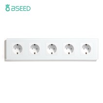 디자인 멀티탭 bseed eu russia socket 16a 4 colors electric wall socket 강화 유리 스탈, 5 소켓 흰색, 유럽 ​​연합