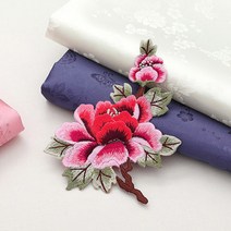 35-919 한복용 목단 입체 자수장식 hdq