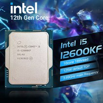인텔12세대 CPU 코어 i5 12600KF 키트 프로세서 10 16 스레드 nm 프로세스 L3 = 20M 125W LGA1700 DDR5 신제품, 기본
