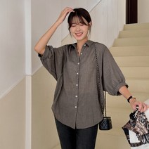 [조아맘] 클라임 퍼프 블라우스