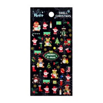 스몰크리스마스스티커(DA5421) 겨울 산타 곰돌이 다꾸