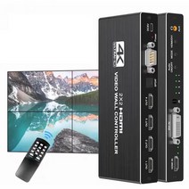 4K HDMI 비디오 월 컨트롤러 2x2 DVI 프로세서 1X2 1X4 1X3 2X1 3x1 4X1 멀티 스크린 스플라이서, 03 EU power_01 기타, 1.With EU Plug