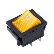 래칭 로커 스위치 전원 I/O 4 핀 조명 포함 16A 250VAC 20A 125VAC KCD4 전등 스위치가있는 전기 장비, [03] Yellow, 03 Yellow