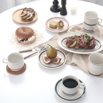 [천삼백케이] [리빙해피] 컨츄리핏 커피컵앤소서, 오렌지