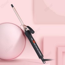 Kiboer 봉고데기 헤어 아이론 디스플레이 9mm PTC쾌속가열 온도조절 60min자동 끄기 화상방지 다용도 전문가용, 블랙, Kiboer-197
