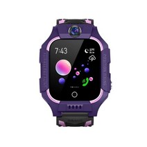 Aubess Q19 아이 스마트워치 SOS 카메라 Smartwatch 전화 음성 게임 손전등 알람 시계 원격 모니터 2 그램, 02 purple Life WP