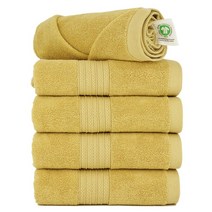 클라우망 오가닉 세면타월 CPOG150, 옐로우, 5장