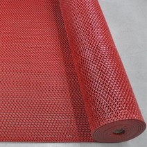 대중목욕탕 실내 수영장 미끄럼방지 물기배수 롤 매트 레드 1m당