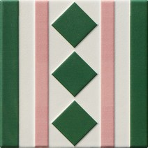 북유럽자기질패턴 핑그린 타일 200mmX200mm, 1장, 2X2097B테두리