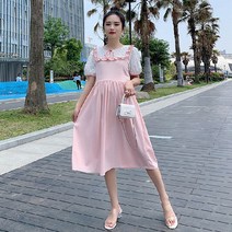 신작 출산복 시원한 하복 패션 Tianshu 면 기질 드레스 중장 여름 큰 사이즈