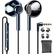 Linklike 쿼드 드라이버 4D 스테레오 인이어 헤드폰 Samsung Huawei Xiaomi Nokia Moto iPhone 6/SE 등과 호환되는 실리콘 마이크 컴포트 헤드폰이 있는 14.2mm 멤브레인 딥 베이스 인이어 이어폰-34814, 짙은 녹색
