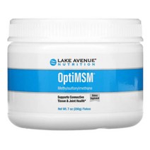 레이크애비뉴뉴트리션 퓨어 MSM 식이유황 파우더 가루분말 엠에스엠 OptiMSM 200g