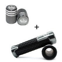 FB Mondial 플랫 트랙 125 HPS 250 hipster 300 오토바이 휠 타이어 밸브 캡 및 핸들 바 그립, 02 Titanium