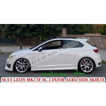 좌석 LEON MK3 5F SC 3 도어 에어로 사이드 스커트 임계 값 어태치먼트 2012- 씰 자동차 스타일링 자동 유니버설, [02] Unpainted