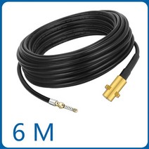 세차 호스 워터건 6 20 미터 고압 노즐 하수 및 세척 배수 청소 기계 라인 파이프 karcher 용 K2 K3 K4 K5 K6 K7 하수구청소기계 고압호스 배관청소 하수구노즐, [01] 6M Karcher