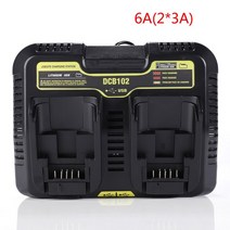 디월트충전기 호환 6A DCB102 Dewalt 배터리 10.8V 12V 14.4V 20V DCB200, 02 6A  DCB102 US