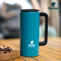폴베어 리더스 보온 보냉 스테인레스 손잡이 텀블러 머그 350ml, 블랙