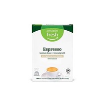 Amazon Fresh Espresso 미디엄 로스트 알루미늄 캡슐 Nespresso Original Brewers와 호환 강도 8/13 50개 10팩 5개, 에스프레소 미디엄 로스트_50 카운트