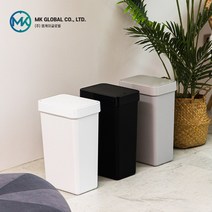 MK 멜로우 원터치&오픈형 슬림 휴지통 5L 10L 20L, 원터치, 블랙