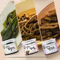 울릉도 3종 장아찌세트 명이나물 삼나물 물엉겅퀴 장아찌 절임 500g 자연산반찬, 파우치500g