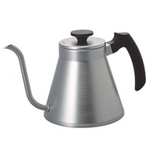 하리오 핸드 드립 포트 V60 커피 주전자 800ml 일본 정품 인덕션 IH 호환 0.8L, 실버 + 단품