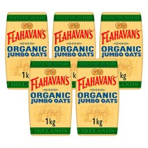 Flahavans Porridge Oats 플라하반 오가닉 포리지 점보 오트밀 1kg 5팩