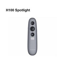 휴대용 무선 스캐너 100 스포트라이트 발표자 원격 에어 마우스 카드 펜 포인터 프레젠테이션 회의, H100 Bright gray