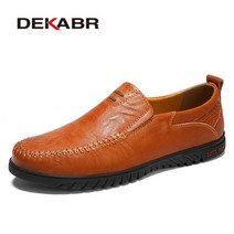 남성 로퍼 가죽 캐주얼 패션 슬립온 플랫 dekabr 정품 럭셔리 드라이빙 슈즈 통기성 모카신 사이즈 37 47