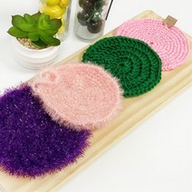 코바늘뜨기 털실 뜨개질 티코스터 수세미 만들기 세트 컵받침 취미 수업활동 DIY