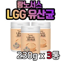 L.람노서스GG 유산균 가루 파우더 230gx3통 바이오틱스 LGG 락토바실러스 3세대 신 프로 프리 포스트 프락토올리고당 RGG 유익균 먹이 장 건강 남자 여자 여성 남성 선물