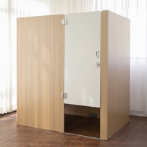 아이디어스터디 1인실 독서실책상 에디슨 슐레이먼오크, 1인실 에디슨 슐레이먼오크 작은문형 (단품), 선택하지 않음, 바른자세 스마트패널+독서용 책거치대