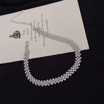 갑상선 목걸이 초커 F 여성 패션 골드 컬러 라인 석 기하학 스탈 결혼식 보석 파티
