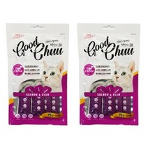 굿츄 고양이 착한 간식 연어 15g, 연어 + 조개 관자살 혼합맛, 10개