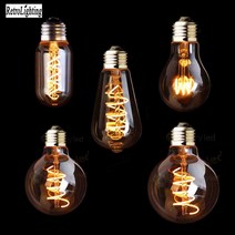 2pcs 에디슨 led 복고 조명 전구 e27e14 볼트 소프트 램프 공업 장식 창의 모방 텅스텐 볼 거품, 3, 다이아몬드 G95 다갈색