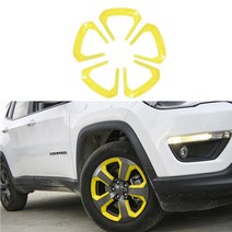 지프 컴패스 2017 휠 허브 타이어 림 스티커 커버 트림 데칼 블랙외장 튜닝 튜닝, 빨간