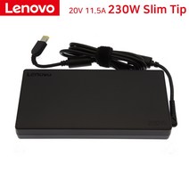 LENOVO 정품 20V 11.5A 230W 슬림팁 어댑터 4X20E75115 충전기 Legion 5i 17 / LEGION 5 15ARH R7 ZEN PLUS 전용 아답타, 어댑터+케이블