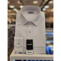 레노마셔츠 솔리드 일반핏긴팔 면혼방트윌 카라자수 화이트셔츠 NC부천점