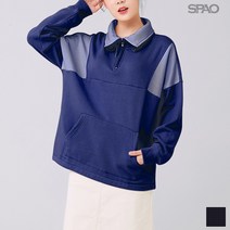스파오 배색 아노락 맨투맨 SPMW949G34