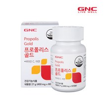 GNC 프로폴리스 골드 비타민C 아연 27g, 60정, 1개