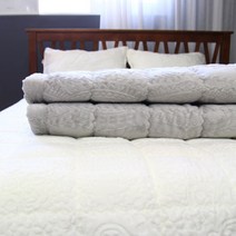 정온침장 부드러운 겨울 5mm 극세사 싱글(슈퍼싱글) 퀸 라지킹 이스턴킹 침대 패드, 아이보리