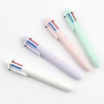 6색 멀티컬러 볼펜 0.5mm 유성, 흰색