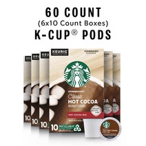 Starbucks Keurig Hot Cocoa Capsules 미국 스타벅스 클래식 코코아 핫초코 큐리그 캡슐 10개입 6팩, 1개