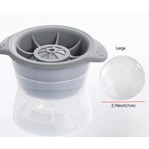 아이스메이커 제빙기ice ball maker 실리콘 구 ice cube 금형 주방 diy ice round shape machine jellymaking 금형 for 위스키, 큰 회색