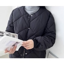 숏패딩 여성 노카라 누빔 퀼팅 깔깔이 패딩 연말 모임 송년회 룩 겨울 여행 해돋이 복장 여자 점퍼 옷