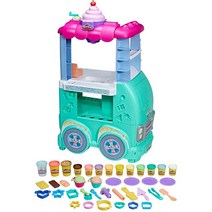 Play-Doh Kitchen Creations Sweet Sks 푸드 트럭 놀이 세트 모델링 컴파운드 캔 12개 만 3세 및 이상용